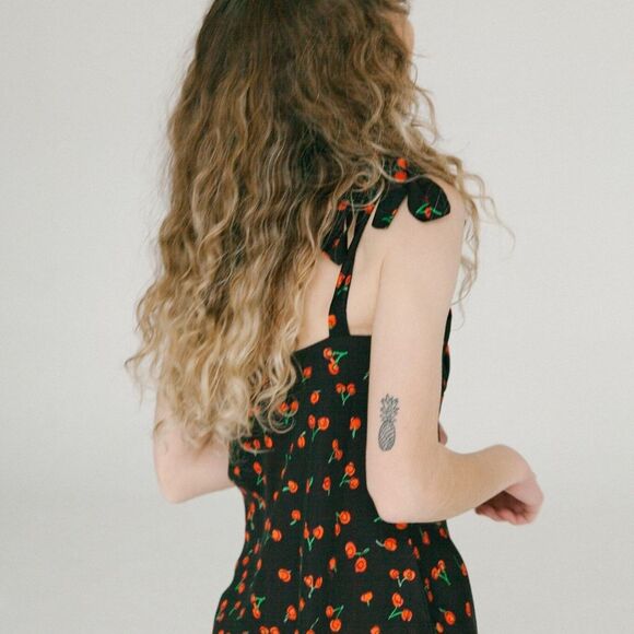 Monika the Label Alana Mini Slip Dress – Black Cherry - Picture 6 of 12